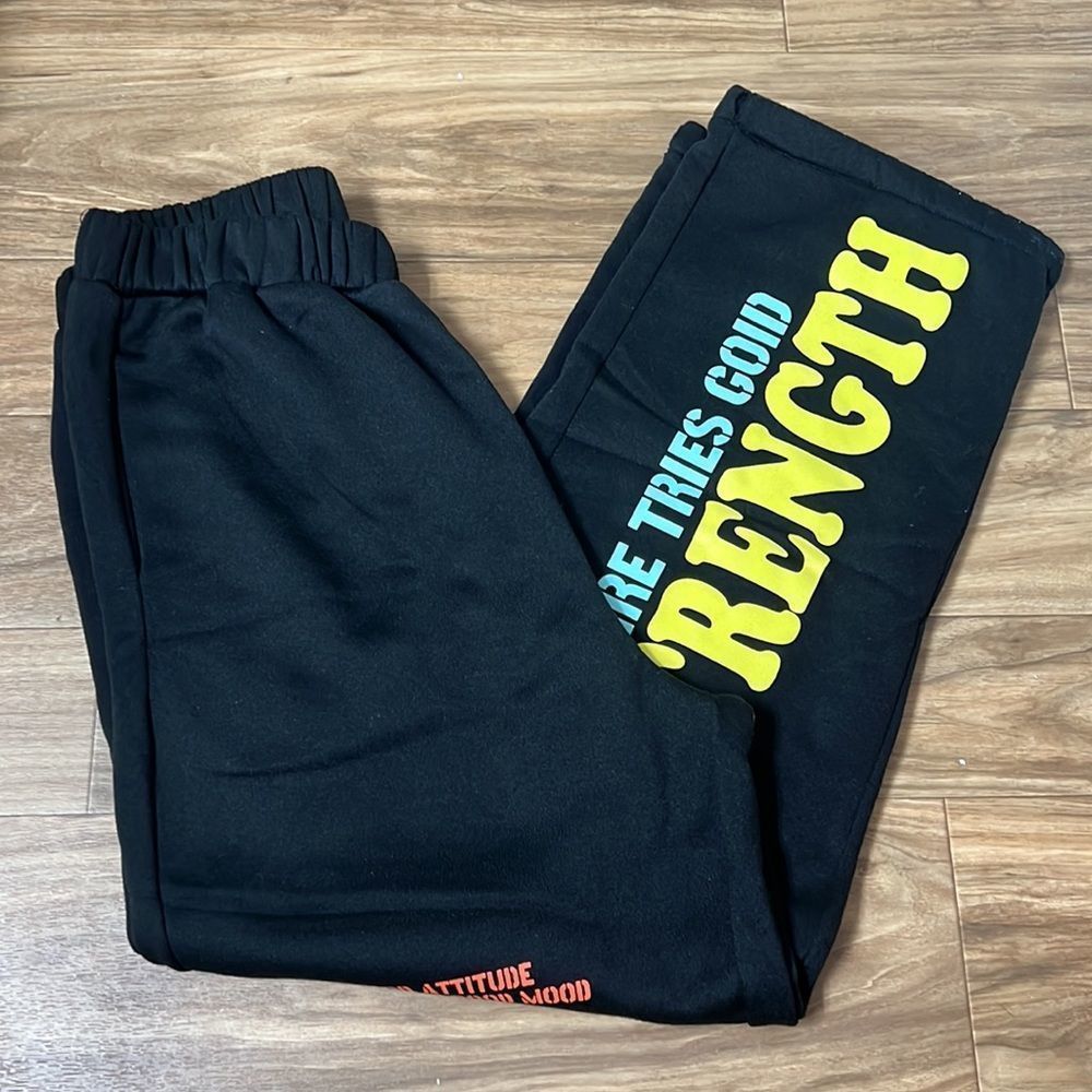 COPY - NWOT: Colorful-Worded Black Sweatpants (Unisex)